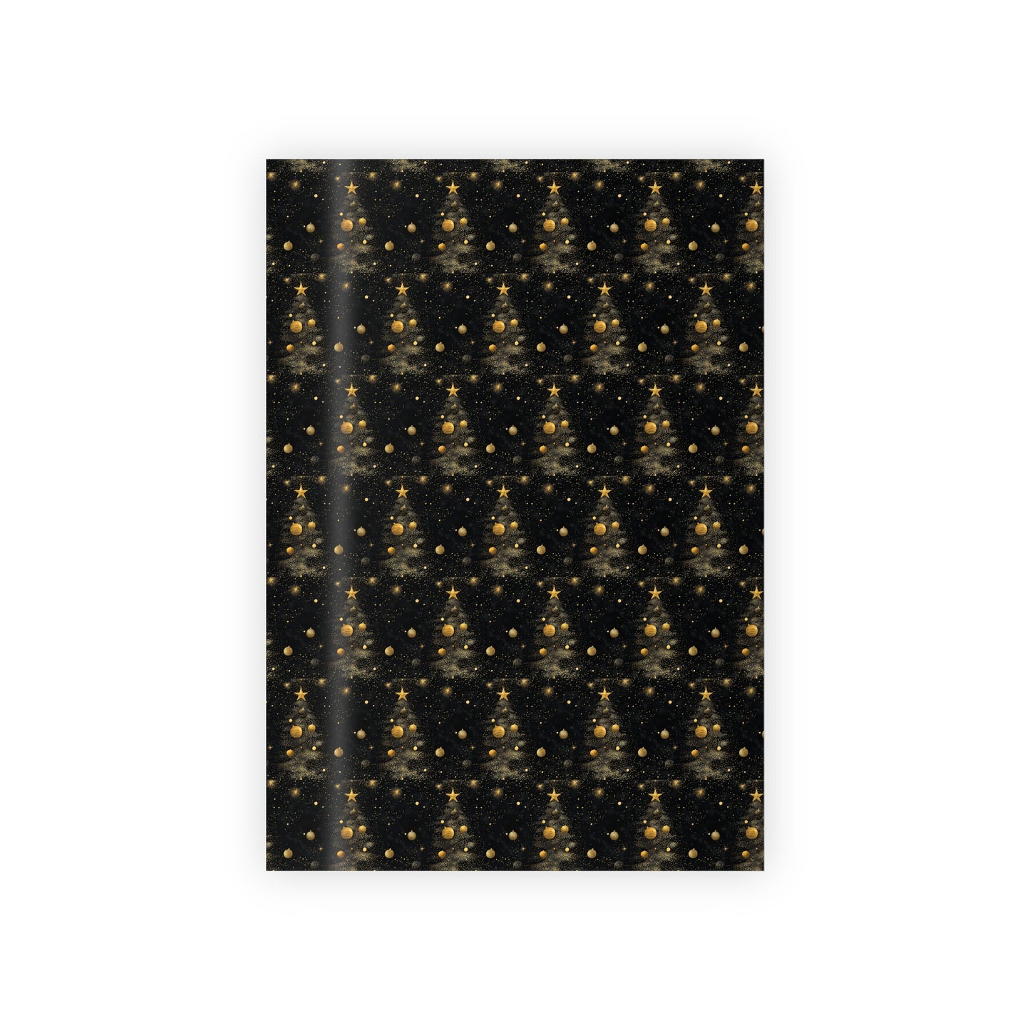 Luxury Black and Gold Christmas Gift Wrapping Paper | Festive Elegant Holiday Wrap | Premium Gift Packaging for Xmas Presents